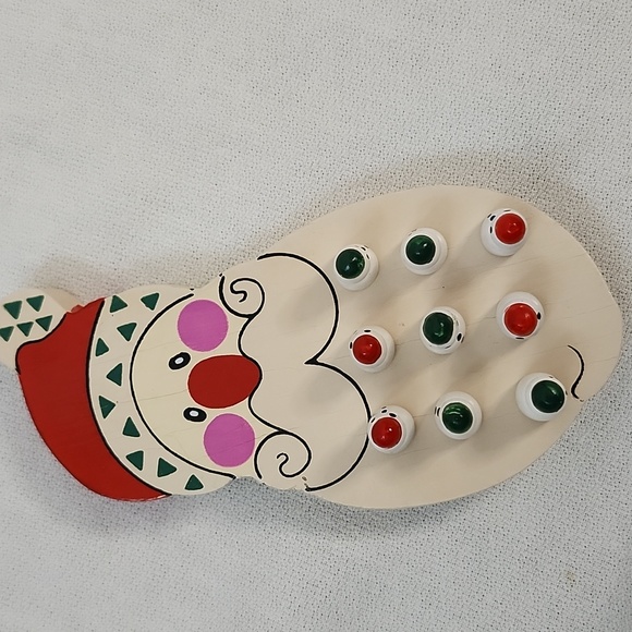 Vintage Wooden Santa Trinket Box and House Of Lloyd Santa Tic Tac Toe Game - Picture 10 of 16